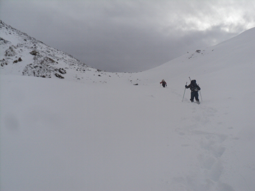 nearing the col