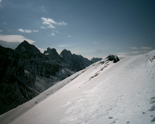 towards the summit