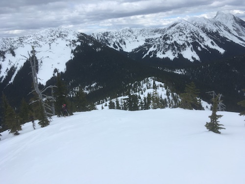 looking back at ascent ridge