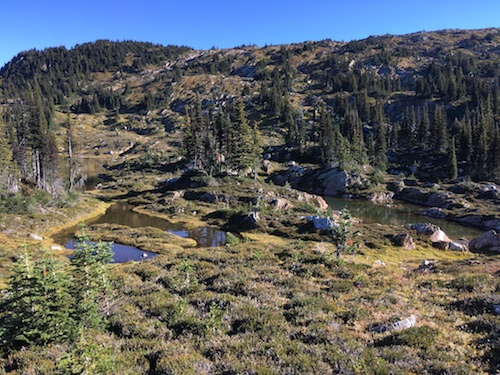 hiking to the upper plateau