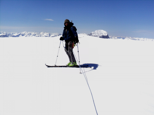 at the top