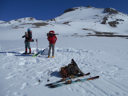 packed and ready to ski down