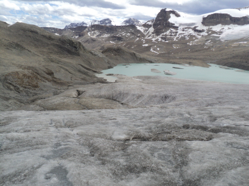 trekking on the glacier