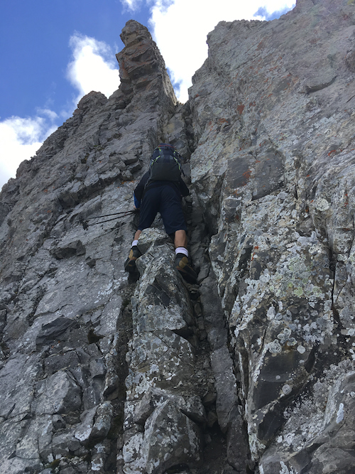 up the crux chimney