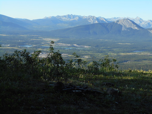 looking down at the bow valley