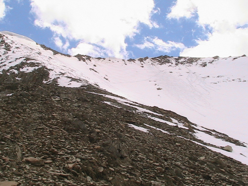 traverse to summit ridge