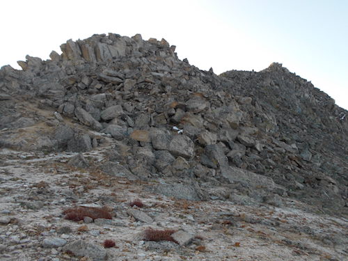 trail on the side of the ridge crest