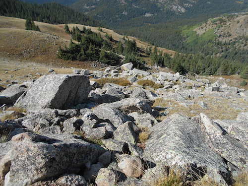 small boulder field